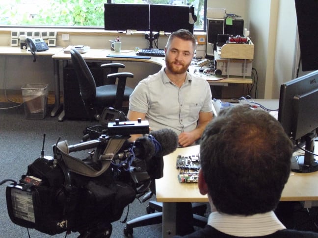 Our graduate Dean being interviewed
