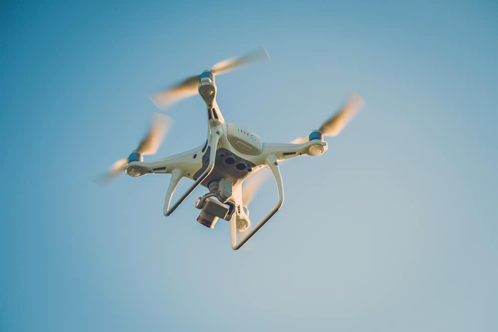 IoT project drone flying in the sky