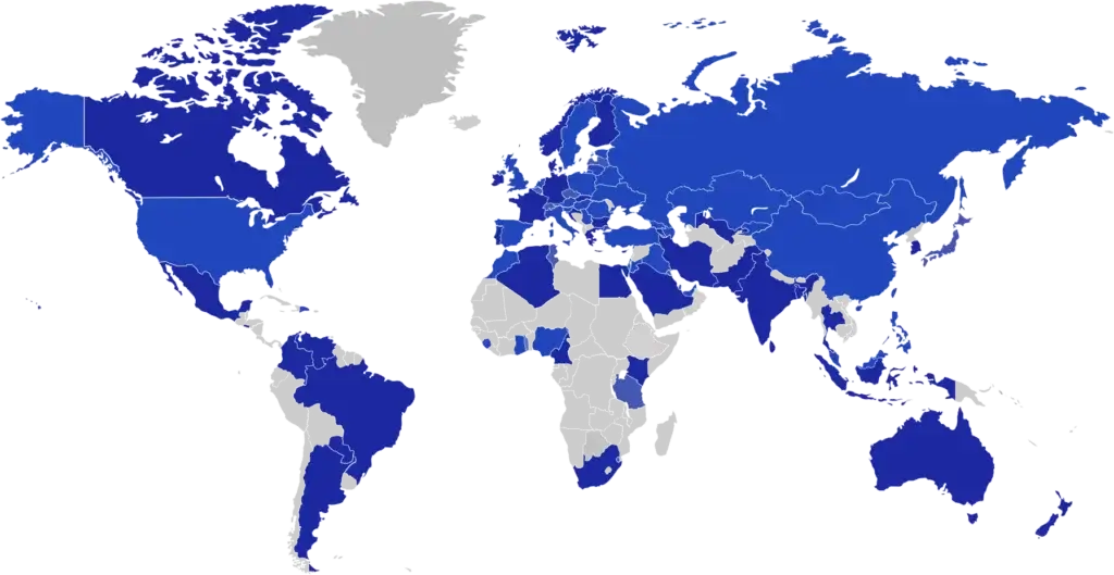 Companies ByteSnap's consulted with - global map