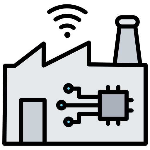 Smart factory icon via IconJam