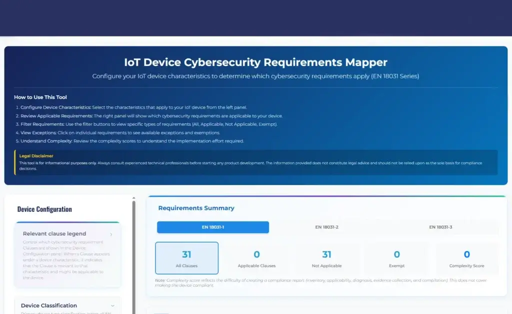 IoT Cybersecurity Regs Mapper