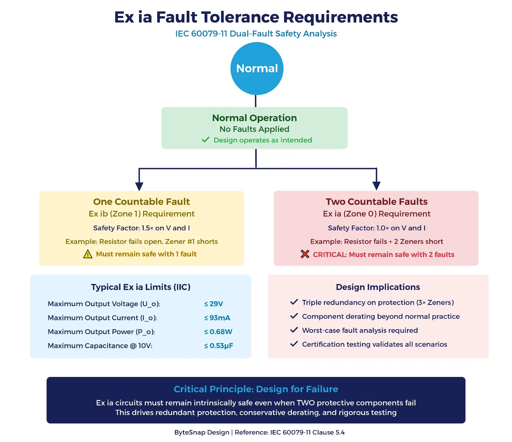 Intrinsically safe power budget - Fault Tolerance Requirements flowchart