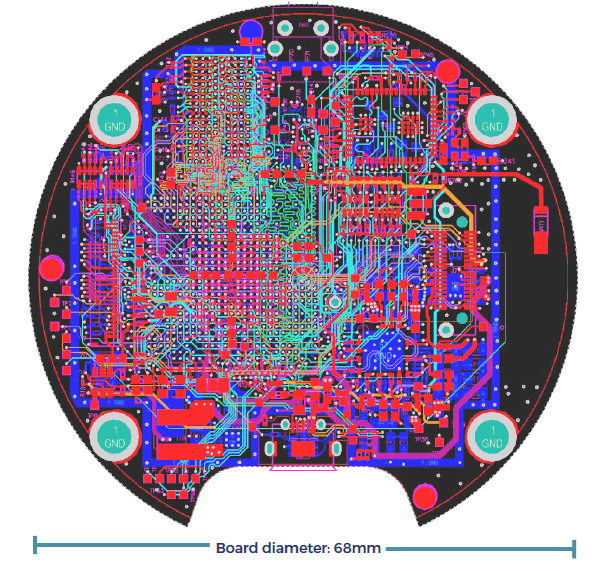 PCB PADS image of miniaturised circuit board